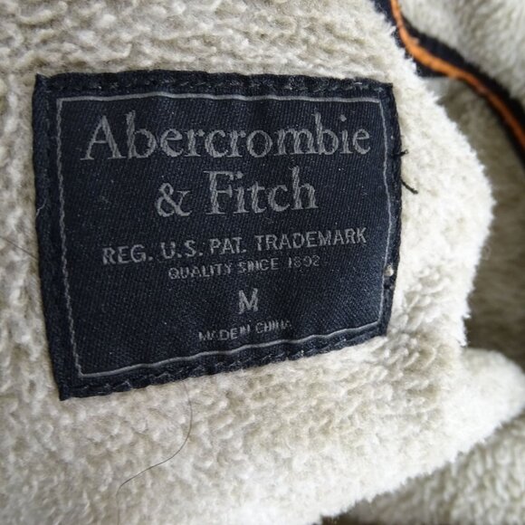 Abercrombie and Fitch Half Zip Pullover Jacket Men Size M Brown Taupe Tan - Picture 6 of 11